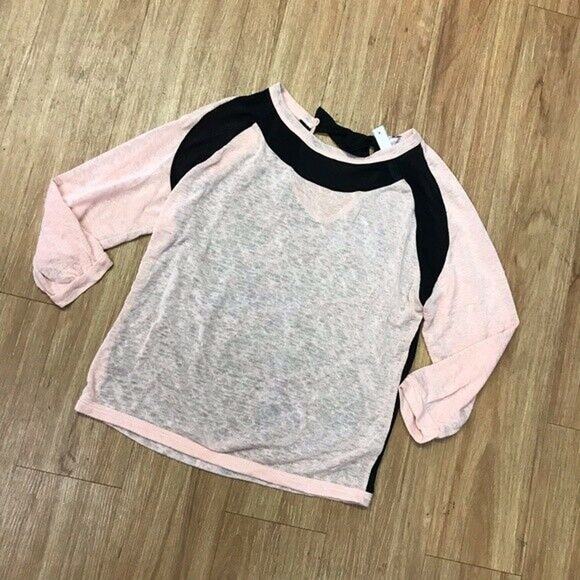 Mauve Womens Sweater Sz XL Pink Black Semi Sheer Made in the USA Peachy NEW - Picture 6 of 6